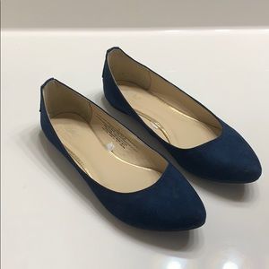 Mossimo navy flats w/gold studs from target
